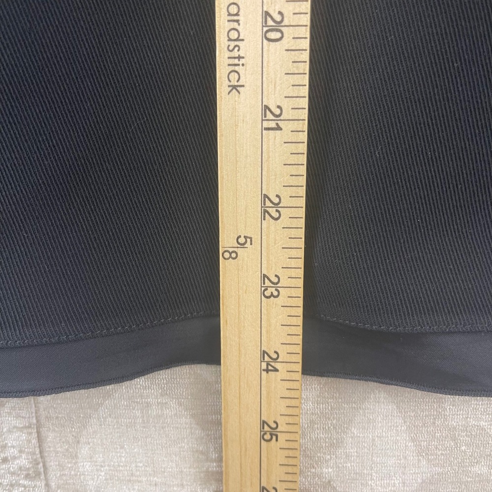 Armani Collezioni Black Virgin Wool Flared Knee Length Skirt Made in Italy Sz 8 - Picture 4 of 8
